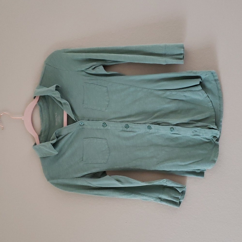 Merona sage green button down blouse